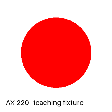 带AX-220标签的红色圆形教学图